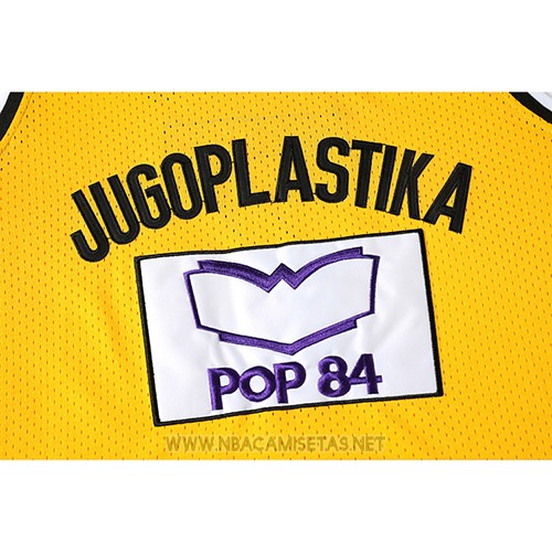 Camiseta Pelicula Jugoplastika Kukoc NO 7 Amarillo